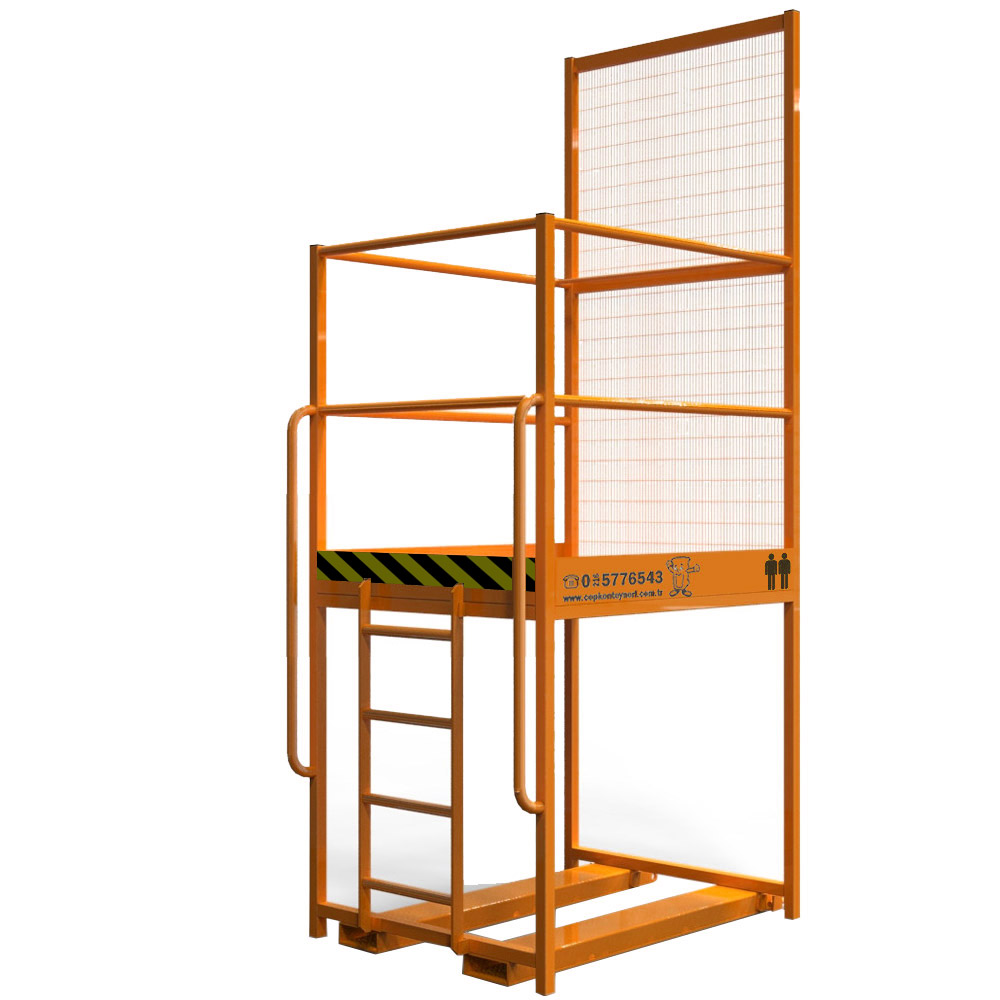 Raised Forklift safety cage
