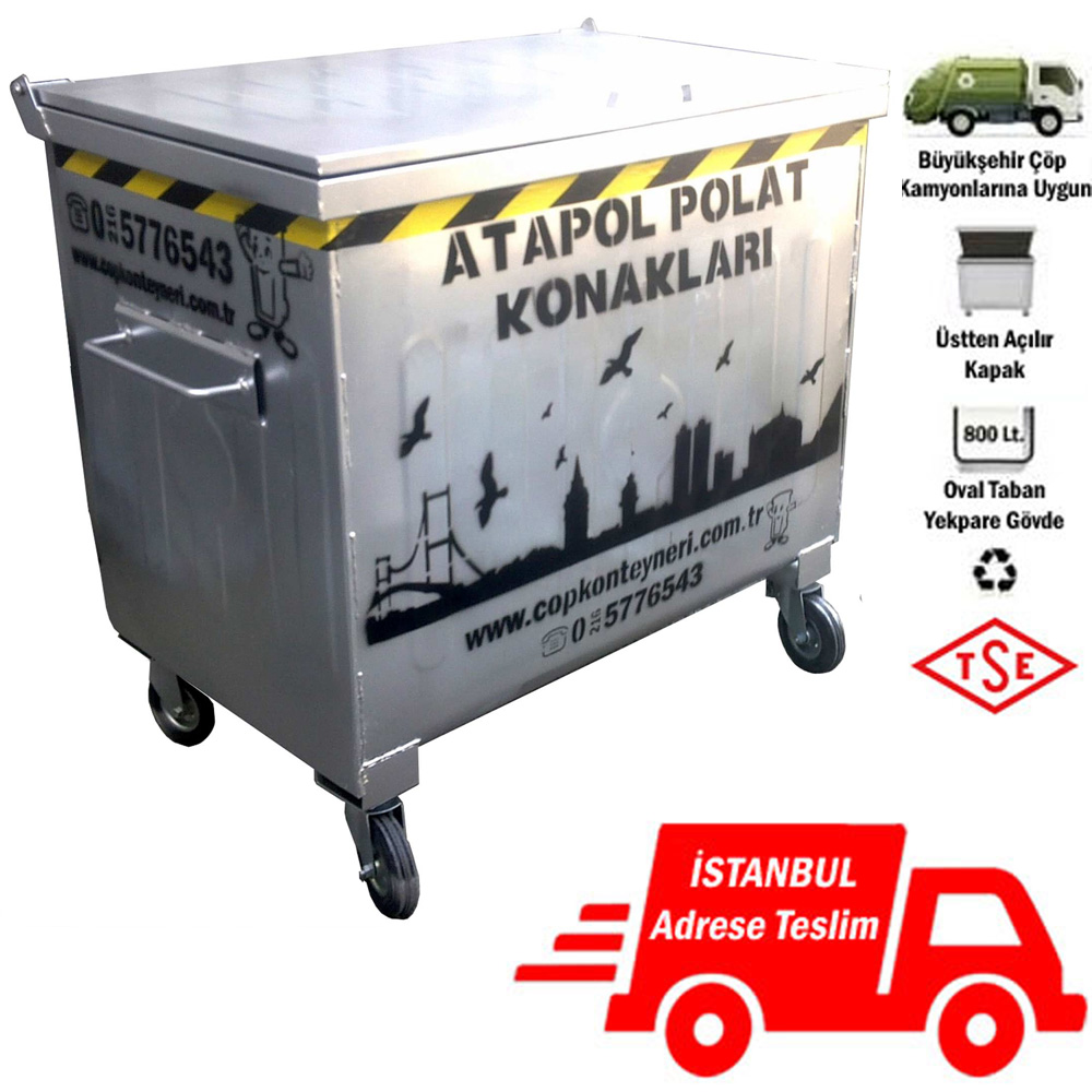 Metal Waste Container 800 lt.