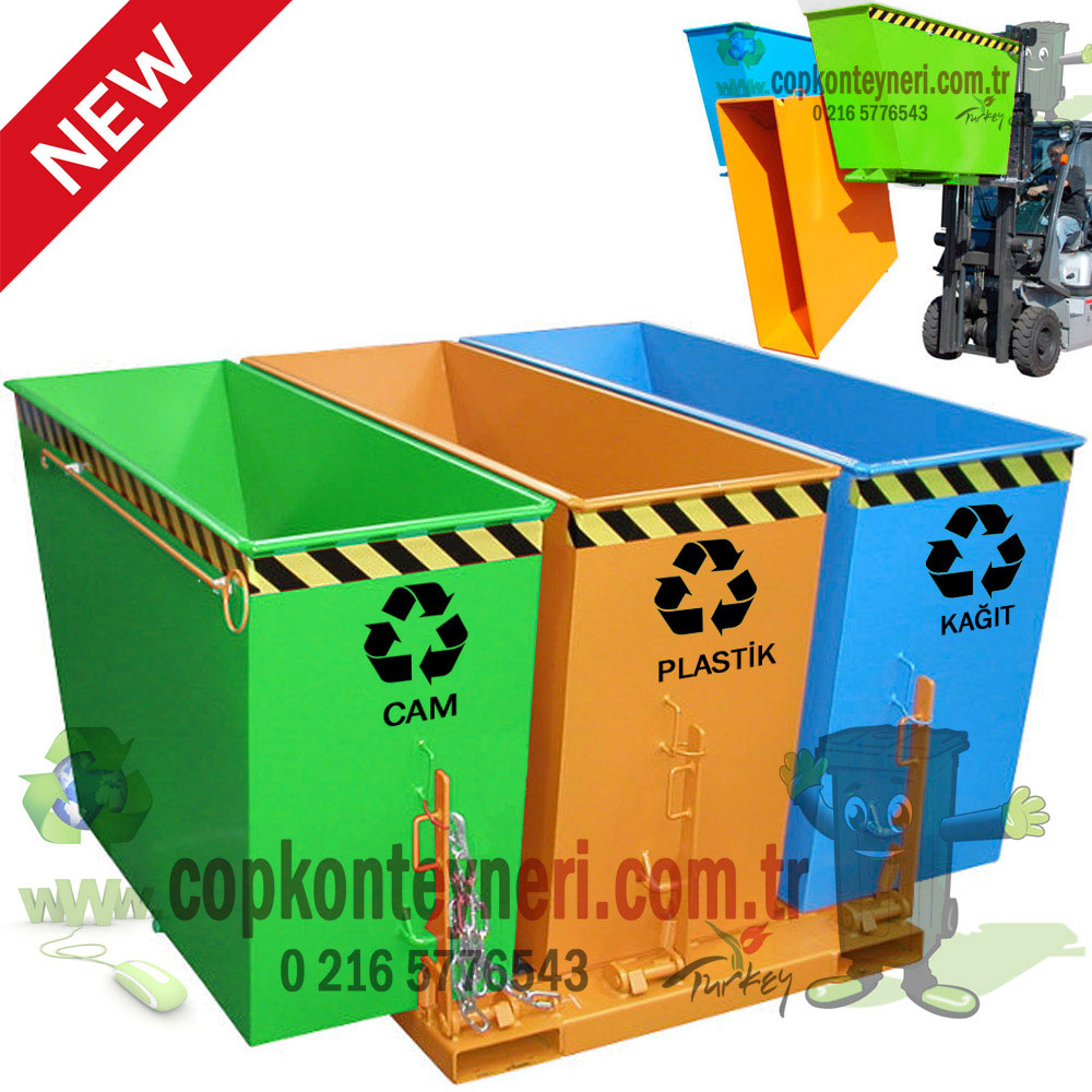 Tilting Skip for recycle