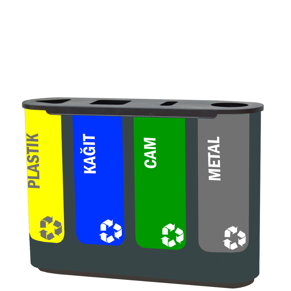 Recycle bin 4 compartments