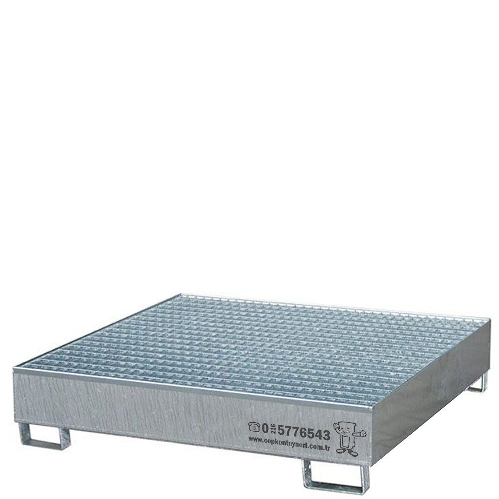 120L Oil and Chemical Bunded Drip Tray Sump Spill Pallet with Removable Grid 