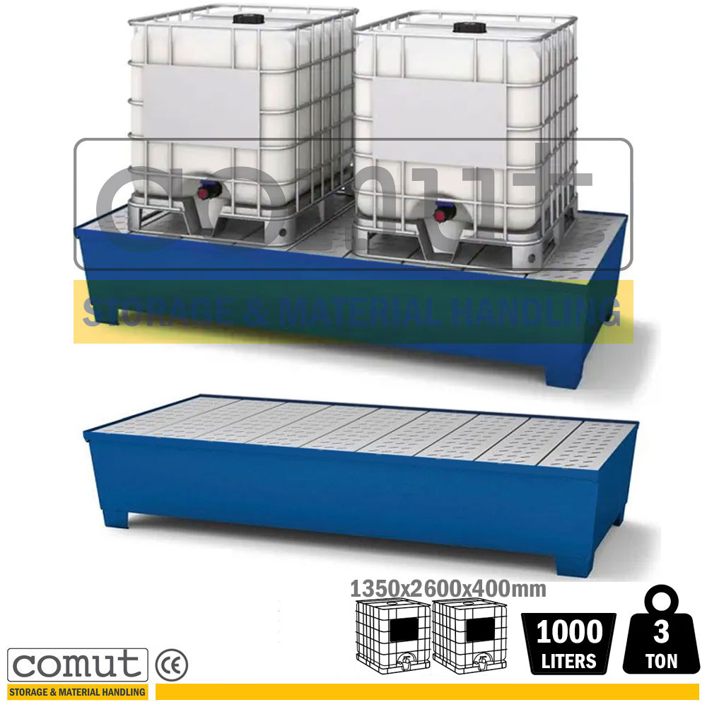 Double IBC Bunded Spill Metal Pallet