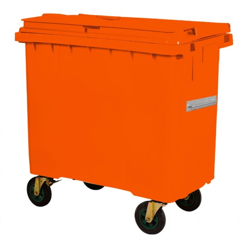 Plastic Waste Container 660 l Orange